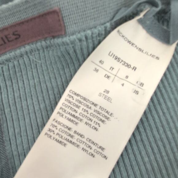 Rick Owens Lilies Forever Bias Hollywood Wide Leg Pants Steel Blue Viscose US 4 - Picture 4 of 8